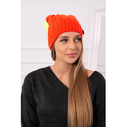 Kesi Cap with a pompom Judyta K347 orange