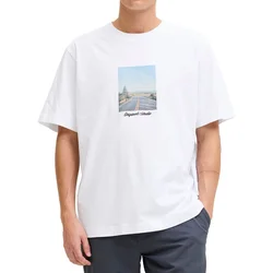 Jack & Jones majica JorNorrebro sa foto printom za muškarce, bela