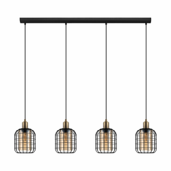 EGLO Viseća lampa CHISLE 4xE27 130 cm crna/bronza/amber 43528