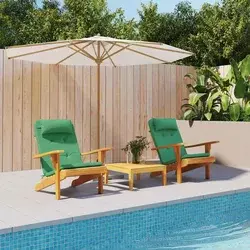 Jastučići za stolice Jednobojno 2 pcs Zelena 58 x 77 x 4,5 cm