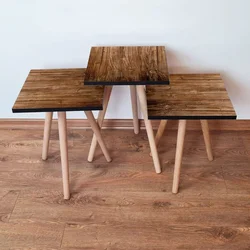 Hanah Home Set klub stočića 3Shp68, 3 komada, Bela