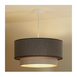 Duolla- Luster na lanku BOHO ECO RECYCLING 1xE27/15W/230V preč. 45 cm braon/krem