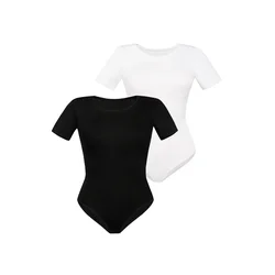 TEYLI Bodi Shirty  črna / off-bela