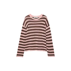 Pull&Bear Pulover čokolada/roza