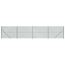 Vidaxl Mrežna ograja s prirobnico zelena 1,4x10 m