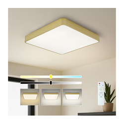 Brilagi-LED Prigušiva plafonsko svetlo POOL LED/48W/230V 3000-6000K 50x50 cm zlatna + daljinski upravljač