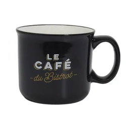 shumee Elegantna skodelica Bistrot 450 ml črne barve