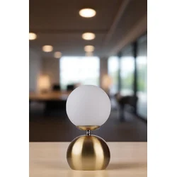 Opviq Stona lampa Oliver, Zlatno-bela