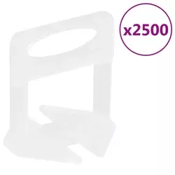 Vidaxl Sponke za izravnavo ploščic 2500 kosov 3 mm