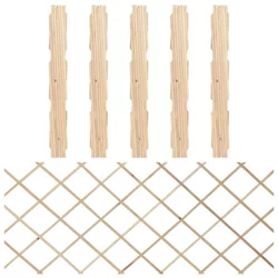 Rešetkaste ograde 5 kom od masivne jelovine 180 x 80 cm
