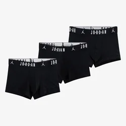 Bokserji Jordan Mens Flight Cotton 3-Pack Trunk Black L