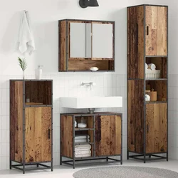 Set namještaja za kupaonicu 3 pcs Staro drvo Konstruirano drvo