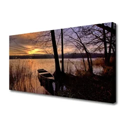 tulup.si Slika na platnu Čoln sea landscape 125x50 cm