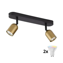 LED RGBW prigušiva spot svetiljka TOP 2xGU10/6,5W/230V 2700-6500K zlatna/crna