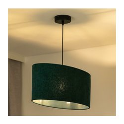 Duolla - Viseći luster na sajli OVAL 1xE27/15W/230V zelena