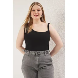 Trendyol Curve Ženska majica Tbbss25Cv00009, Crna