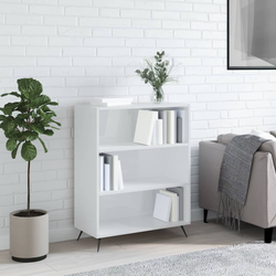 Regal za knjige sjajni bijeli 69,5x32,5x90 cm konstruirano drvo