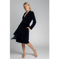 LaLupa Womans Bathrobe LA009 Navy Blue