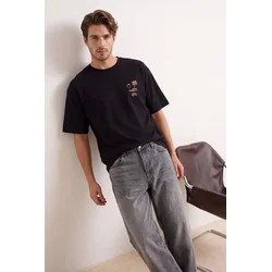 Trendyol Muška majica Tmnss26Ts00051, Crna