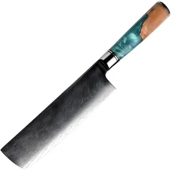 Damaskasti kuhinjski nož SH-39327 - Nakiri / Plava KP39327