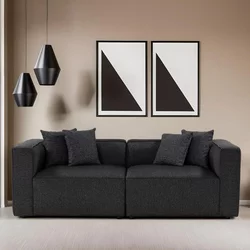 ATELIER DEL SOFA Sofa dvosed Mora XL 2 Seat Anthracite