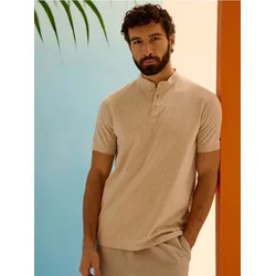 Sinsay - Pamučna polo majica - nude