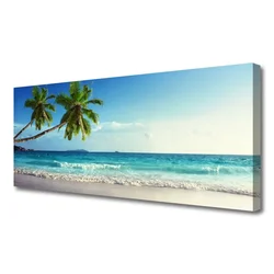 tulup.si Slika na platnu Seaside palm beach landscape 125x50 cm