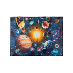 Otroška protizdrsna preproga PRINT 3D 120x160 cm planeti/večbarvna
