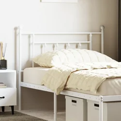 vidaXL Kovinsko nadomestno vzglavje belo 107 cm