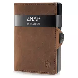 Slimpuro ZNAP, tanka denarnica, 12 kartic, predelek za kovance, 8 × 1,8 × 6 cm (Š × V × G), zaščita RFID (QO-PLHP-Q028)