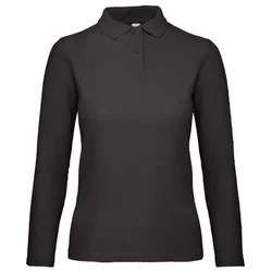 MAJICA DUGI RUKAVI POLO B&C ID.001 LSL/WOMEN 180G CRNA 2XL