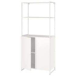 JOSTEIN Spojene police s vratima, unutra/spolja/bela, 81x44x180 cm