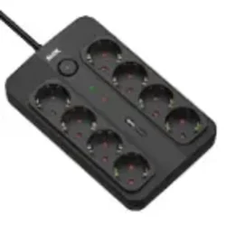 Produžni kabl sa prenaponskom zaštitom sa 8 utičnica MAX MPS-908SB-3M/3m/USB port