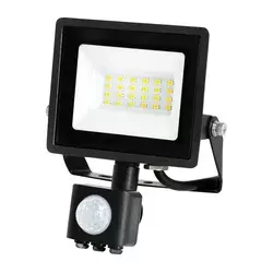 LED spoljni reflektor sa senzorom LED/20W/230V IP44 6500K crna
