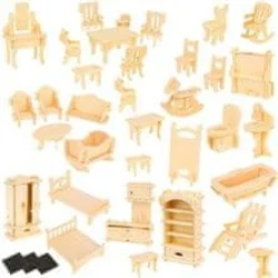 Kruzzel 3D puzzle pohištvo za lutke 34 kosov Kruzzel 9423