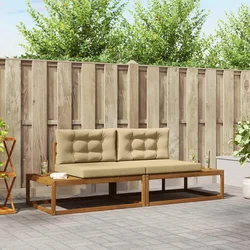 Set vanjskih sofa s jastukom Prirodna i bež