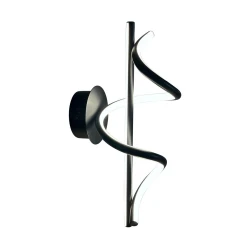 LED zidno svetlo TWIST LED/12W/230V crno