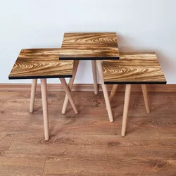 Hanah Home Set klub stočića 3Shp209, 3 komada, Šarena