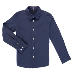 Tommy Hilfiger Srajca Solid Poplin KB0KB06965 D Mornarsko modra Slim Fit