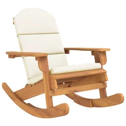 Stolica za ljuljanje Adirondack s jastucima bagremovo drvo
