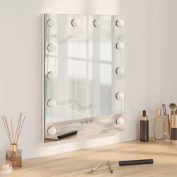 LED Ogledalo za Toaletni Stolić Bijela 44 x 10 x 53 cm