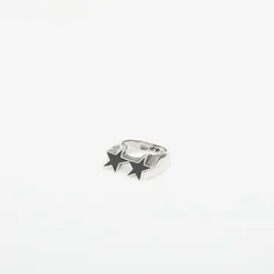 Prstan TwoJeys Icon Black Enameled Single Ring Silver 58 mm