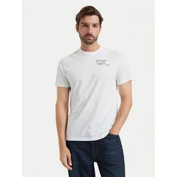 Calvin Klein Jeans Majica LV04RH819G Bela Regular Fit