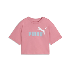 Essentials 2 Colour No. 1 PUMA Logo Short Length Tee Youth, Age, Wild Pink, 5-6Y