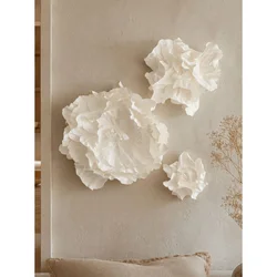 WallXpert set 3D zidnih ukrasa cvet od EVA pene DM0014, 3 kom, beli