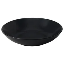 FÄRGKLAR Globok krožnik, mat temno siva, 23 cm