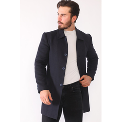 PLT8364 DEWBERRY MENS COAT-NAVY BLUE