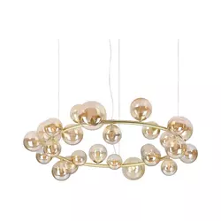 Ideal Lux - LED luster na sajli PERLAGE 25xG9/3W/230V 110 cm zlatna/zadimljena bež