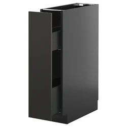 METOD / KNIVSHULT Pod.element/izvl.umetak, Crnosiva/Nickebo boja antracita, mat, 20x60 cm