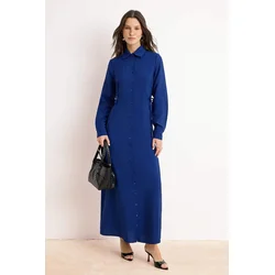 Trendyol Modest Ženska haljina Tctss26Eb00083, Tamnoplava